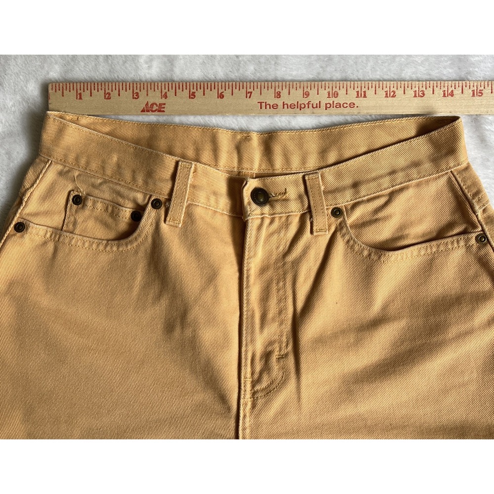 Newport News Jeanology High Waisted Tapered Mom Jeans size 10 Gold Yellow - Picture 5 of 8